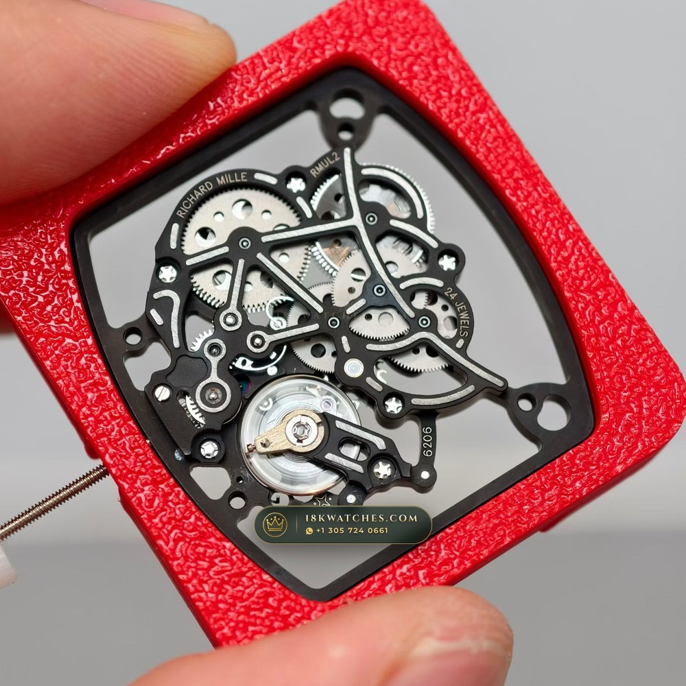 Richard Mille RM 055 Bubba Watson Manual Winding Chronometer Regulated Spec — Studio Gallery Plate VI in ATZ White Ceramic & Grade 5 Titanium (66.9g Verified Mass, Richard Mille Cal. RMUL2 Grade 5 Titanium Skeleton)