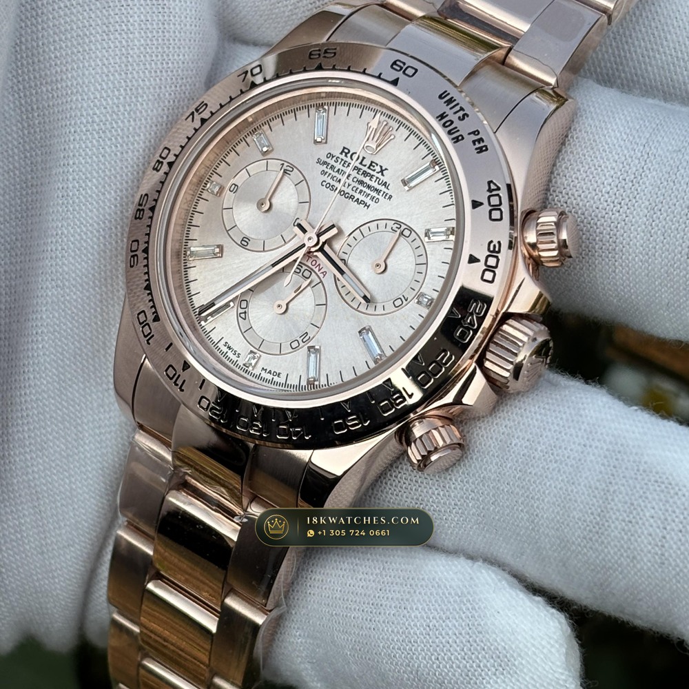 Rolex Cosmograph Daytona 18K Everose Gold Chronometer Regulated Spec Ref. 116505 — Studio Gallery Plate VII in 18K Rose Gold Au750 (216.5g Verified Mass, Rolex Manufacture Cal. 4130 - 72h Power Reserve)