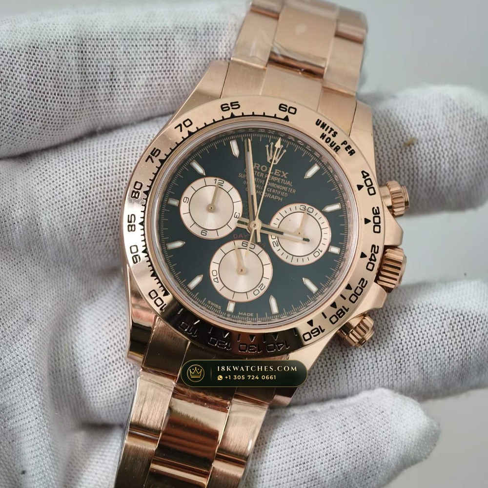Rolex Cosmograph Daytona 18K Everose Gold Geneva Atelier Spec Ref. 126505 — Studio Gallery Plate II in 18K Rose Gold Au750 (216.4g Verified Mass, Rolex Manufacture Cal. 4131 - 72h Power Reserve)