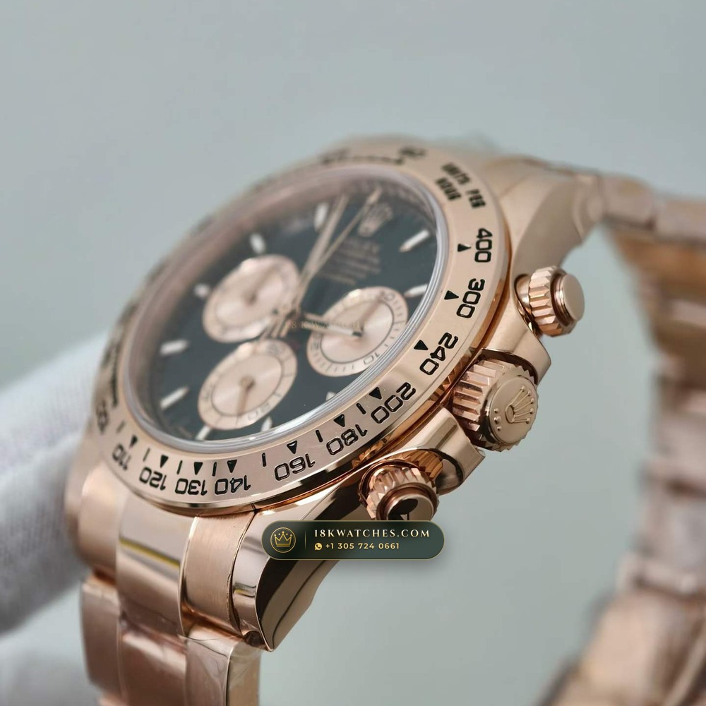 Rolex Cosmograph Daytona 18K Everose Gold Geneva Atelier Spec Ref. 126505 — Studio Gallery Plate IV in 18K Rose Gold Au750 (216.4g Verified Mass, Rolex Manufacture Cal. 4131 - 72h Power Reserve)