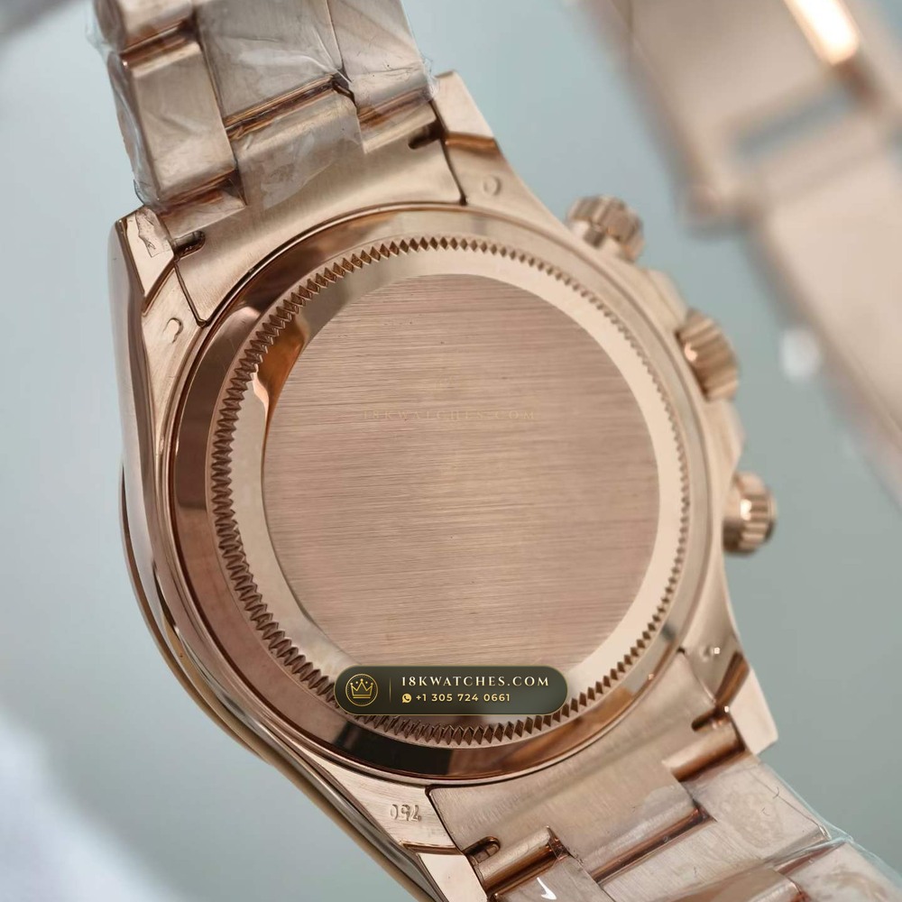 Rolex Cosmograph Daytona 18K Everose Gold Geneva Atelier Spec Ref. 126505 — Studio Gallery Plate VII in 18K Rose Gold Au750 (216.4g Verified Mass, Rolex Manufacture Cal. 4131 - 72h Power Reserve)