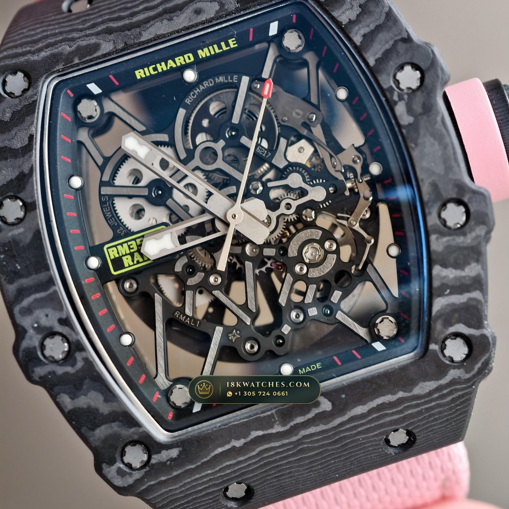 Richard Mille RM 35-02 Rafael Nadal Automatic Black Carbon TPT — Studio Gallery Plate IV in Carbon TPT & Grade 5 Titanium (50.4g Verified Mass, Richard Mille Cal. RMAL1 Variable-Geometry Rotor)