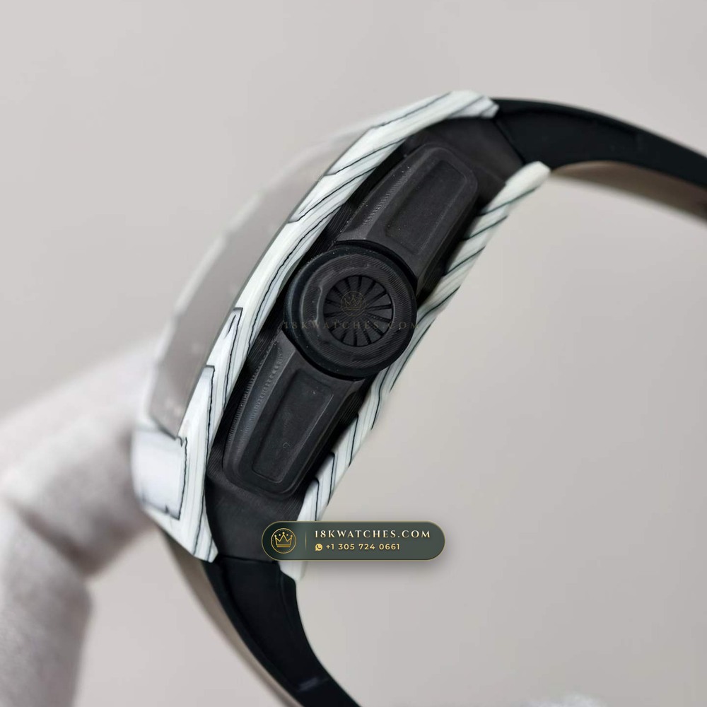 Richard Mille RM 61-01 Yohan Blake Asymmetric White Quartz TPT — Studio Gallery Plate VI in Carbon TPT & Grade 5 Titanium (55.3g Verified Mass, Richard Mille Cal. RMUL2 Free-Sprung Skeleton)