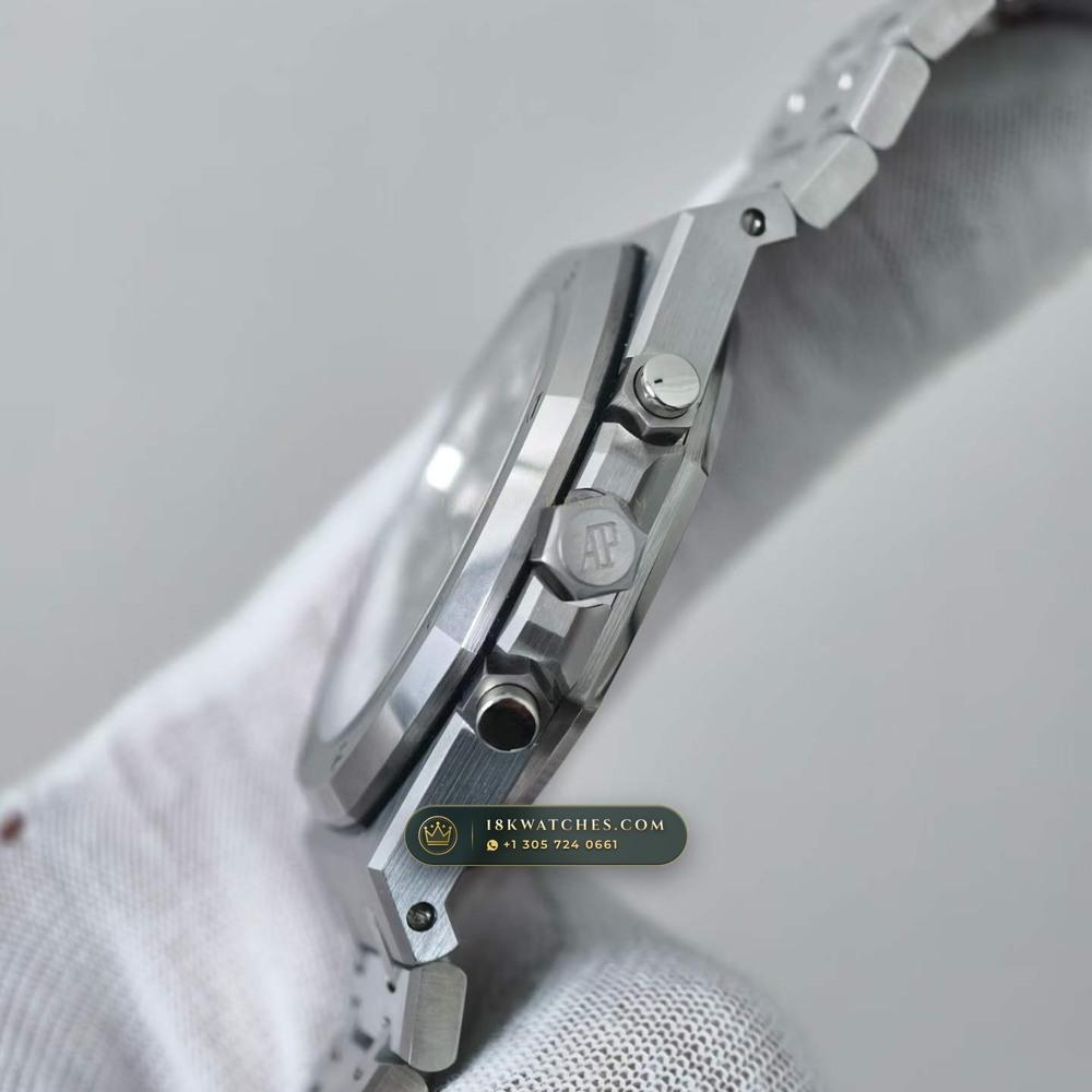 Audemars Piguet Royal Oak Selfwinding Chronograph 41mm 5-Axis CNC Case Ref. 26331ST — Studio Gallery Plate IV in 904L Stainless Steel Custom Architecture (180.3g Verified Mass, Audemars Piguet Cal. 2385 Column-Wheel Chronograph)