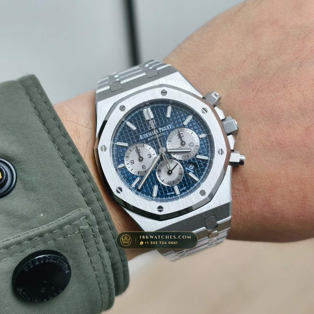 Audemars Piguet Royal Oak Selfwinding Chronograph 41mm 5-Axis CNC Case Ref. 26331ST — Studio Gallery Plate VIII in 904L Stainless Steel Custom Architecture (180.3g Verified Mass, Audemars Piguet Cal. 2385 Column-Wheel Chronograph)