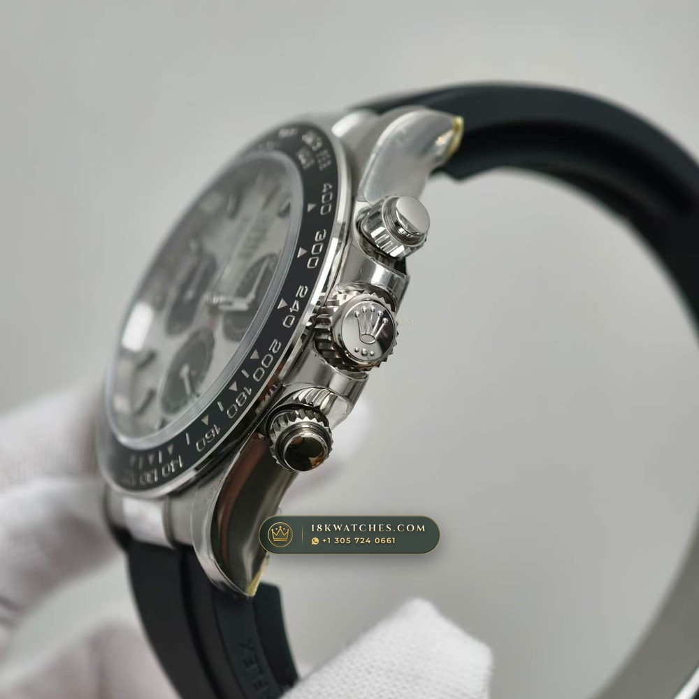 Rolex Cosmograph Daytona Gibeon Meteorite Dial 18K White Gold Chronometer Regulated Spec Ref. 126519LN — Studio Gallery Plate VI in 18K White Gold Au750 (160.5g Verified Mass, Rolex Manufacture Cal. 4131 - 72h Power Reserve)