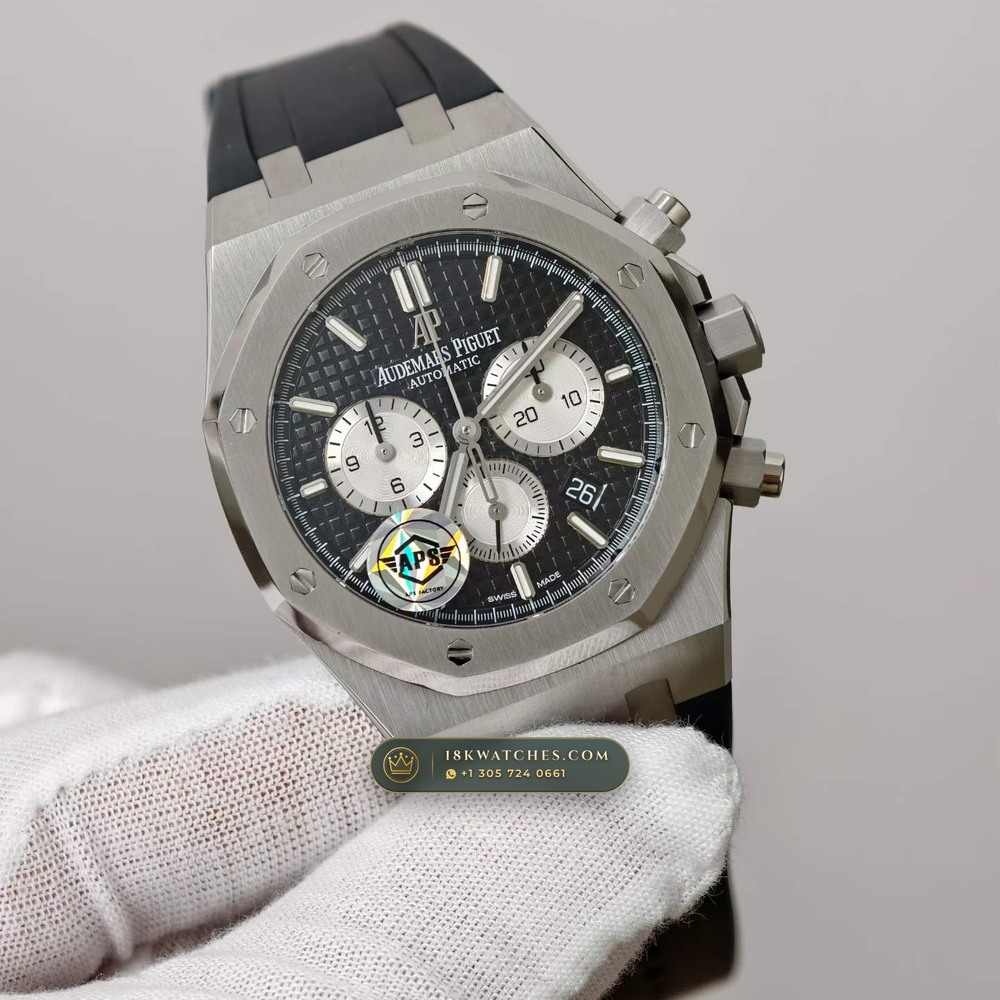 Audemars Piguet Royal Oak Selfwinding Chronograph 41mm Chronometer Regulated Spec Ref. 26331ST — Studio Gallery Plate III in 904L Stainless Steel Custom Architecture (180.4g Verified Mass, Audemars Piguet Cal. 2385 Column-Wheel Chronograph)