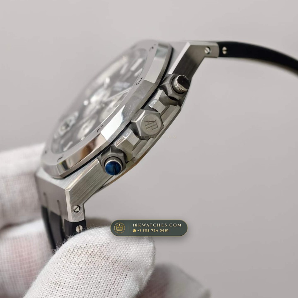 Audemars Piguet Royal Oak Selfwinding Chronograph 41mm Chronometer Regulated Spec Ref. 26331ST — Studio Gallery Plate V in 904L Stainless Steel Custom Architecture (180.4g Verified Mass, Audemars Piguet Cal. 2385 Column-Wheel Chronograph)