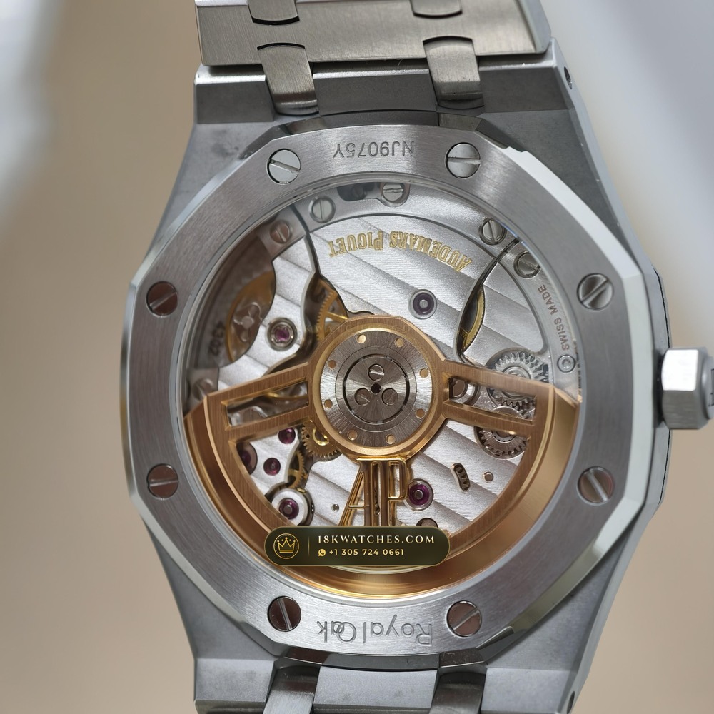 Audemars Piguet Royal Oak Selfwinding 41mm Custom Tapestry Dial Flush Bezel Screws Ref. 15510ST — Studio Gallery Plate VII in 904L Stainless Steel Custom Architecture (166.7g Verified Mass, Audemars Piguet Cal. 4302 - 70h Power Reserve)