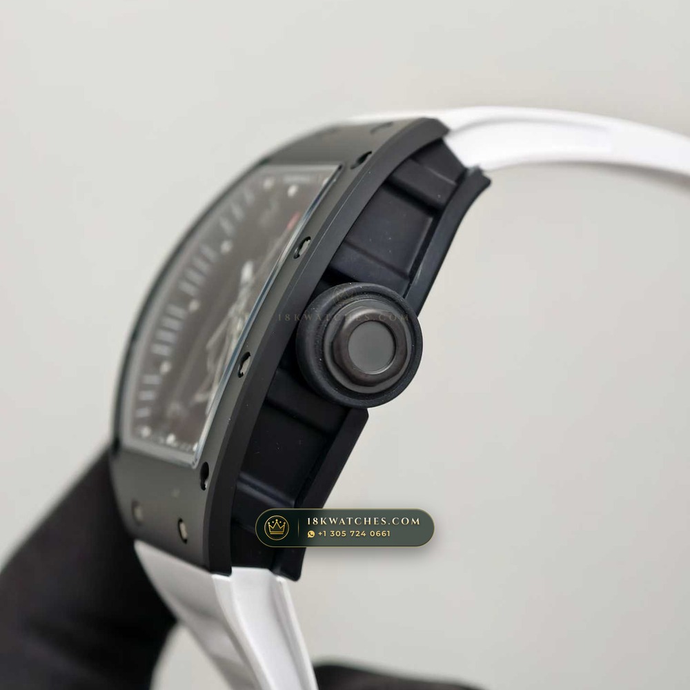 Richard Mille RM 055 Bubba Watson Manual Winding Asia Exclusive Edition Geneva Atelier Spec — Studio Gallery Plate VI in ATZ White Ceramic & Grade 5 Titanium (66.8g Verified Mass, Richard Mille Cal. RMUL2 Grade 5 Titanium Skeleton)
