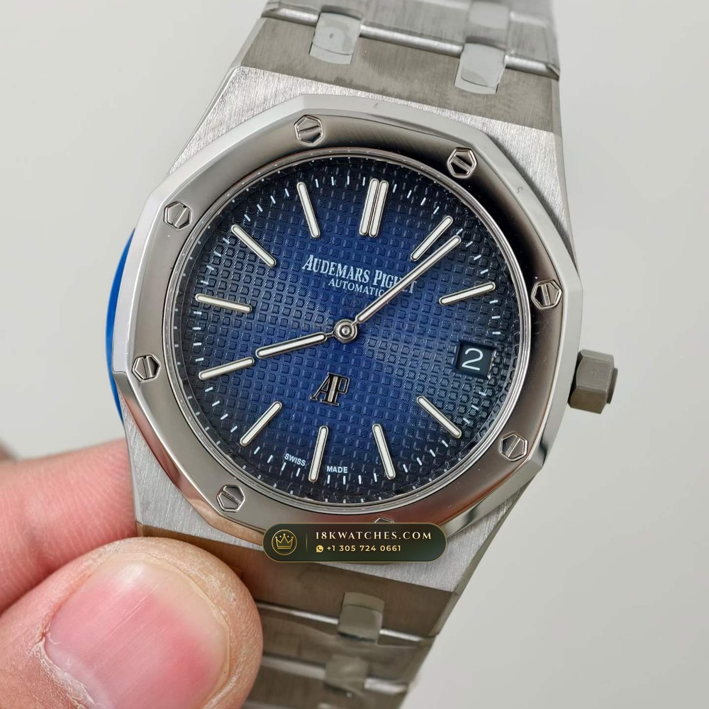 Audemars Piguet Royal Oak Jumbo Extra-Thin 39mm Ref. 15202IP — Studio Gallery Plate IV in Grade 5 Titanium Monobloc (94.4g Verified Mass, Audemars Piguet Cal. 2121 Ultra-Thin)