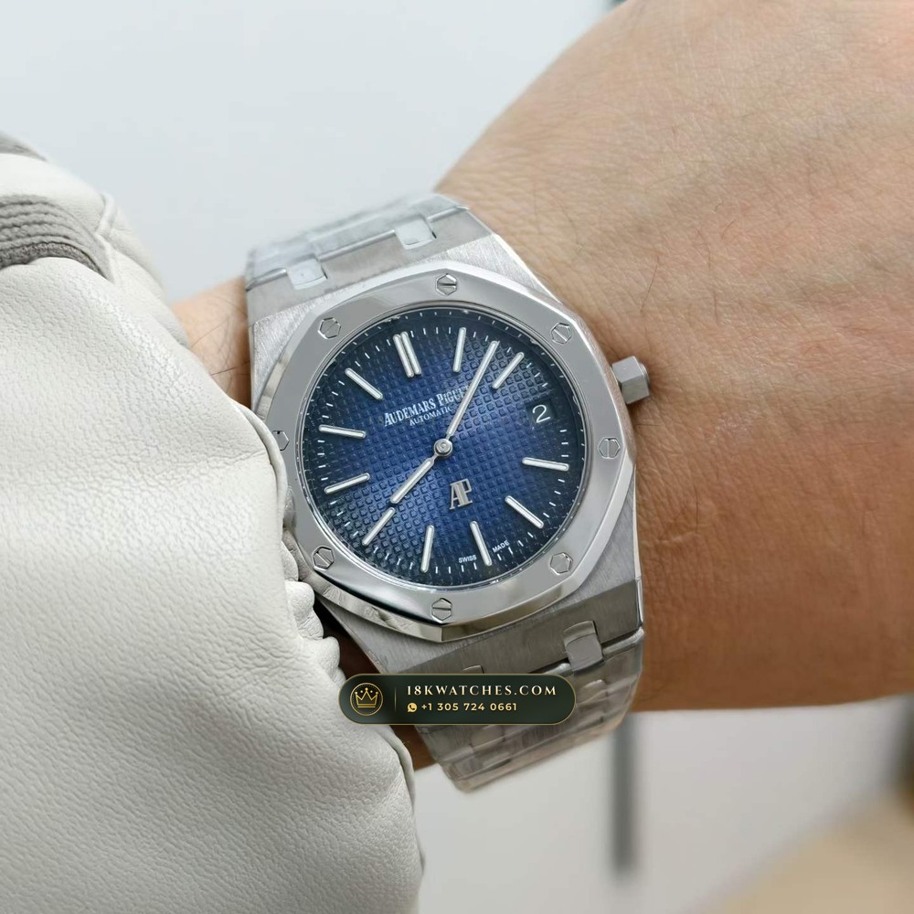 Audemars Piguet Royal Oak Jumbo Extra-Thin 39mm Ref. 15202IP — Studio Gallery Plate IX in Grade 5 Titanium Monobloc (94.4g Verified Mass, Audemars Piguet Cal. 2121 Ultra-Thin)