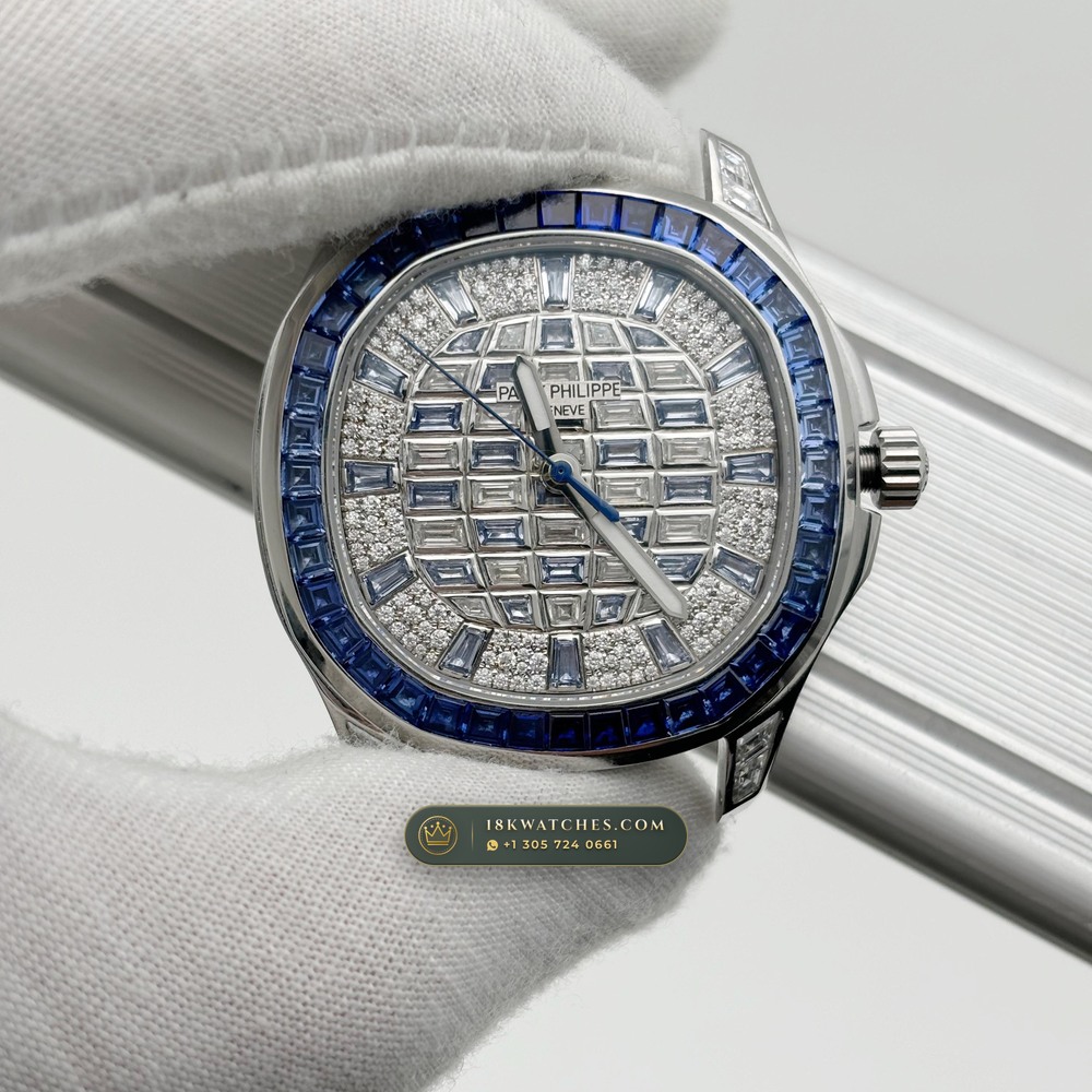 Patek Philippe Aquanaut Luce Haute Joaillerie Baguette Emerald Bezel 18K White Gold Ref. 5268/461G-001