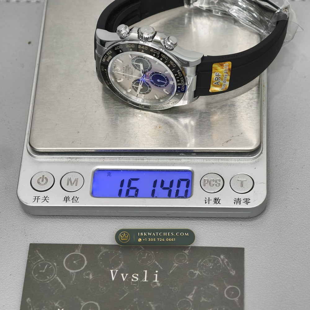 Rolex Cosmograph Daytona Ghost Slate Grey Dial 18K White Gold Ref. 126519LN — Studio Gallery Plate VIII in 18K White Gold Au750 (160.8g Verified Mass, Rolex Manufacture Cal. 4131 - 72h Power Reserve)
