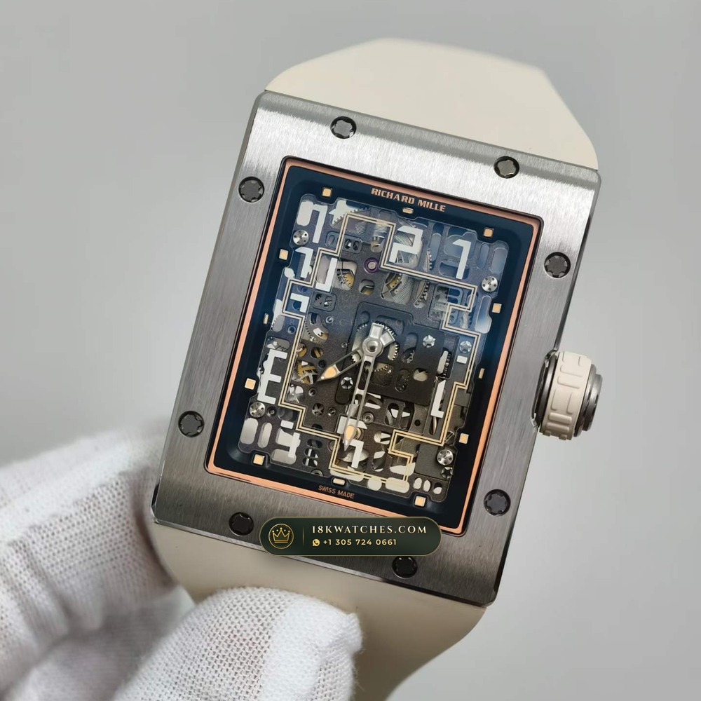 Richard Mille RM 16-02 Automatic Extra-Flat Rectangular Geneva Atelier Spec — Studio Gallery Plate III in Grade 5 Titanium Monobloc (53.6g Verified Mass, Richard Mille Cal. CRMA9 Skeletonized)