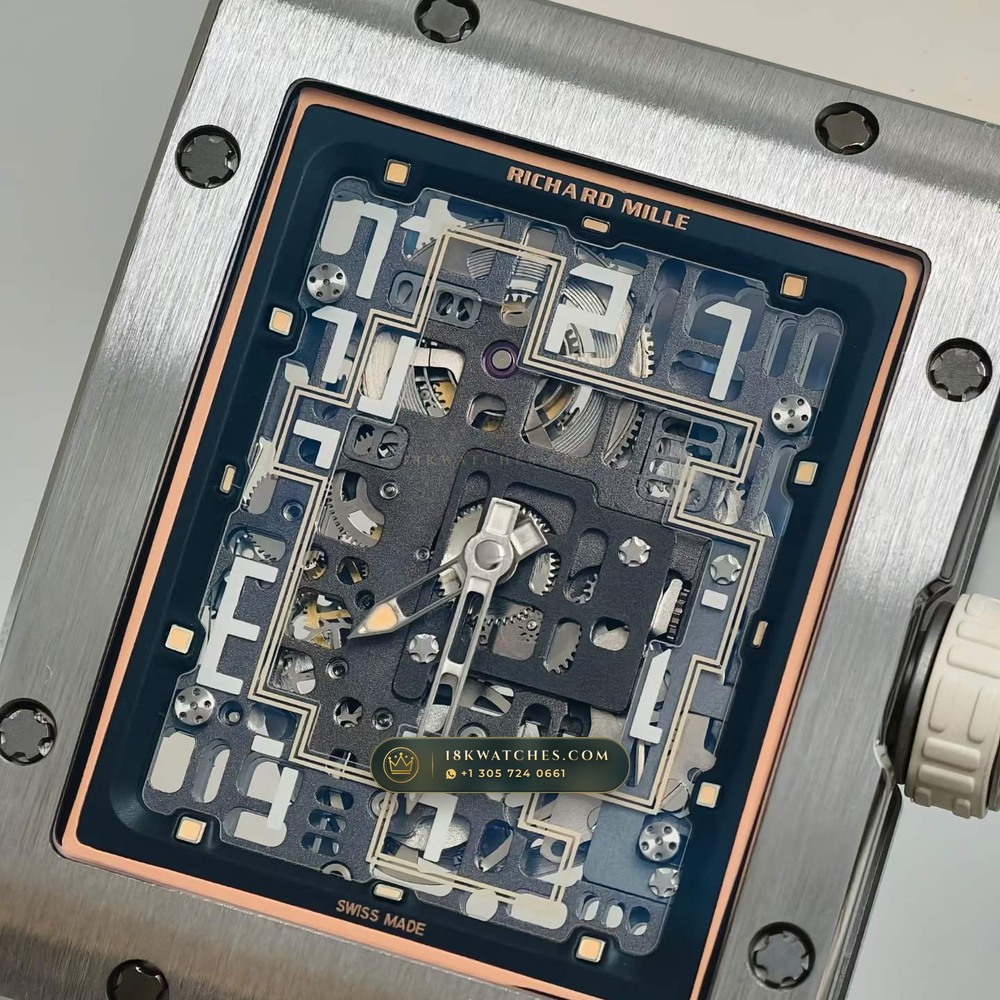 Richard Mille RM 16-02 Automatic Extra-Flat Rectangular Geneva Atelier Spec — Studio Gallery Plate IV in Grade 5 Titanium Monobloc (53.6g Verified Mass, Richard Mille Cal. CRMA9 Skeletonized)