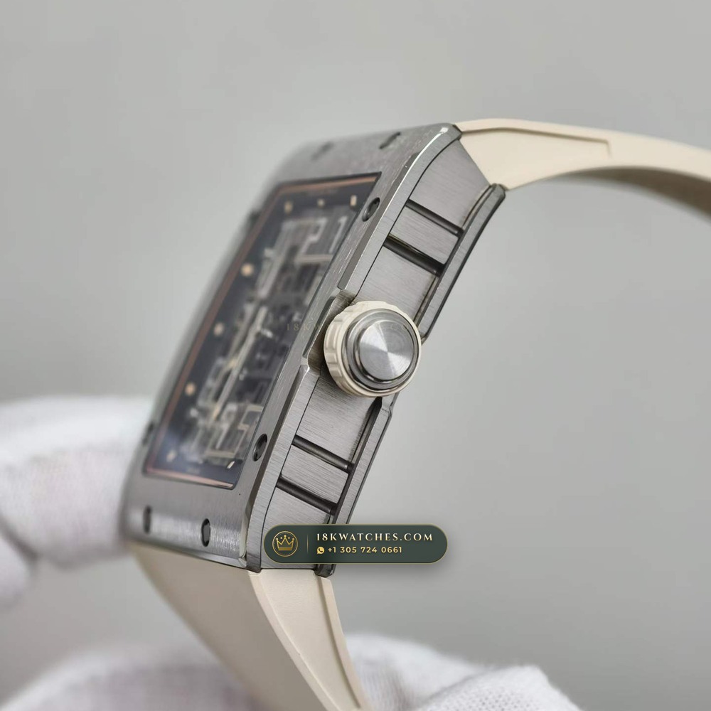 Richard Mille RM 16-02 Automatic Extra-Flat Rectangular Geneva Atelier Spec — Studio Gallery Plate V in Grade 5 Titanium Monobloc (53.6g Verified Mass, Richard Mille Cal. CRMA9 Skeletonized)