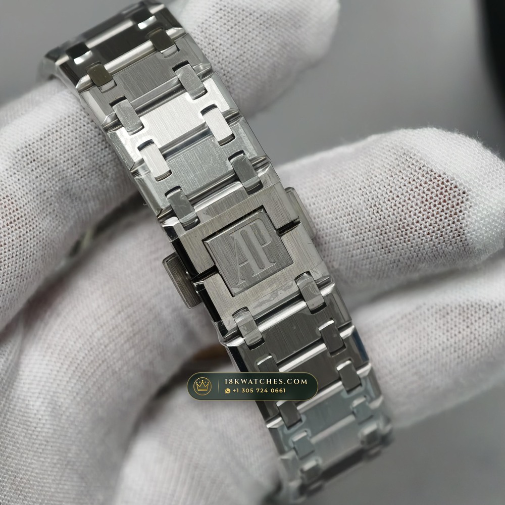 Audemars Piguet Royal Oak Jumbo Extra-Thin 39mm Custom Tapestry Dial 5-Axis CNC Case Ref. 15202ST — Studio Gallery Plate VI in 904L Stainless Steel Custom Architecture (103.6g Verified Mass, Audemars Piguet Cal. 2121 Ultra-Thin)