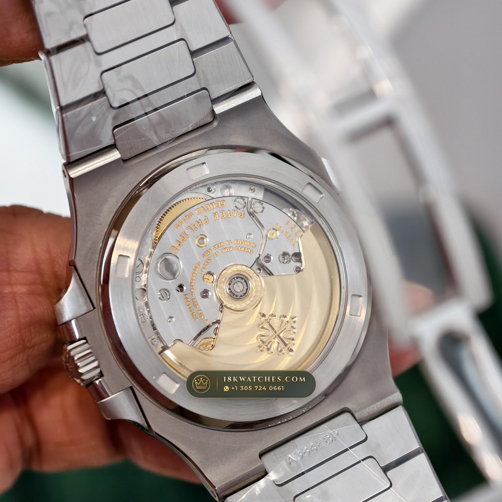 Patek Philippe Nautilus Self-Winding Custom SW Dial 22K Gold Rotor Ref. 5711/1A-001 — Studio Gallery Plate VI in 904L Stainless Steel Custom Architecture (115.1g Verified Mass, Patek Philippe Cal. 26-330 S C / Cal. 324 S C - 21K Gold Rotor)