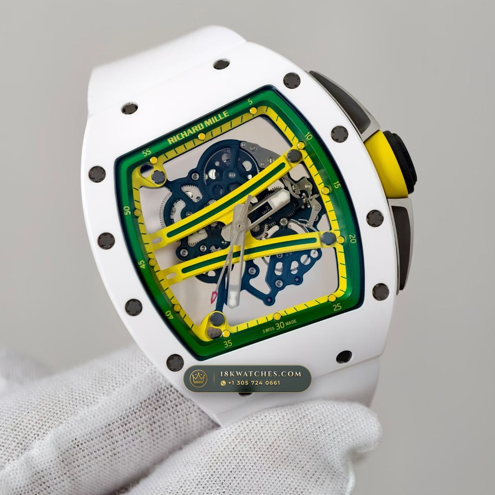 Richard Mille RM 61-01 Yohan Blake Asymmetric Hand-Chamfered Bevel Spec — Studio Gallery Plate II in Carbon TPT & Grade 5 Titanium (55.4g Verified Mass, Richard Mille Cal. RMUL2 Free-Sprung Skeleton)