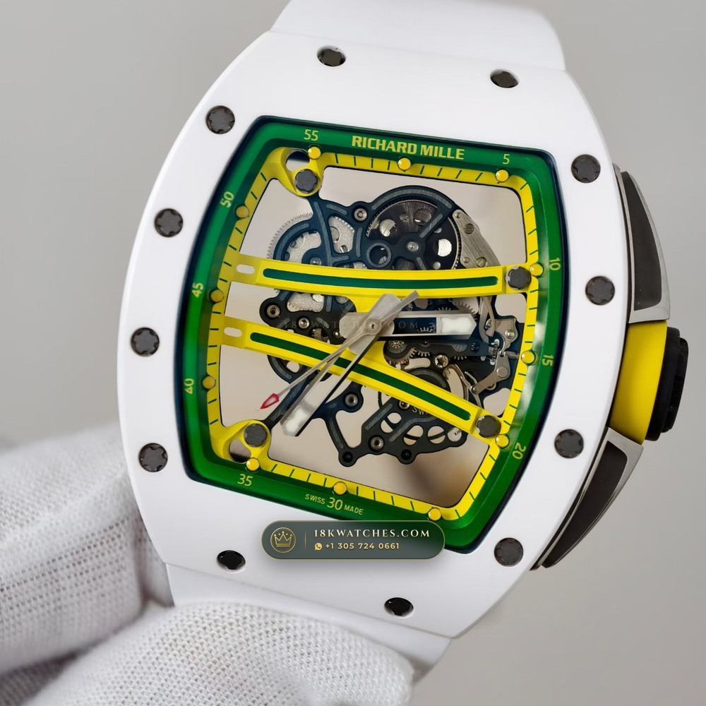 Richard Mille RM 61-01 Yohan Blake Asymmetric Hand-Chamfered Bevel Spec — Studio Gallery Plate III in Carbon TPT & Grade 5 Titanium (55.4g Verified Mass, Richard Mille Cal. RMUL2 Free-Sprung Skeleton)