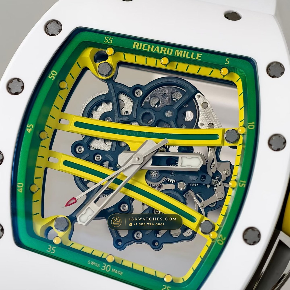 Richard Mille RM 61-01 Yohan Blake Asymmetric Hand-Chamfered Bevel Spec — Studio Gallery Plate IV in Carbon TPT & Grade 5 Titanium (55.4g Verified Mass, Richard Mille Cal. RMUL2 Free-Sprung Skeleton)