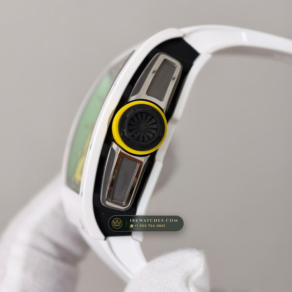 Richard Mille RM 61-01 Yohan Blake Asymmetric Hand-Chamfered Bevel Spec — Studio Gallery Plate VI in Carbon TPT & Grade 5 Titanium (55.4g Verified Mass, Richard Mille Cal. RMUL2 Free-Sprung Skeleton)