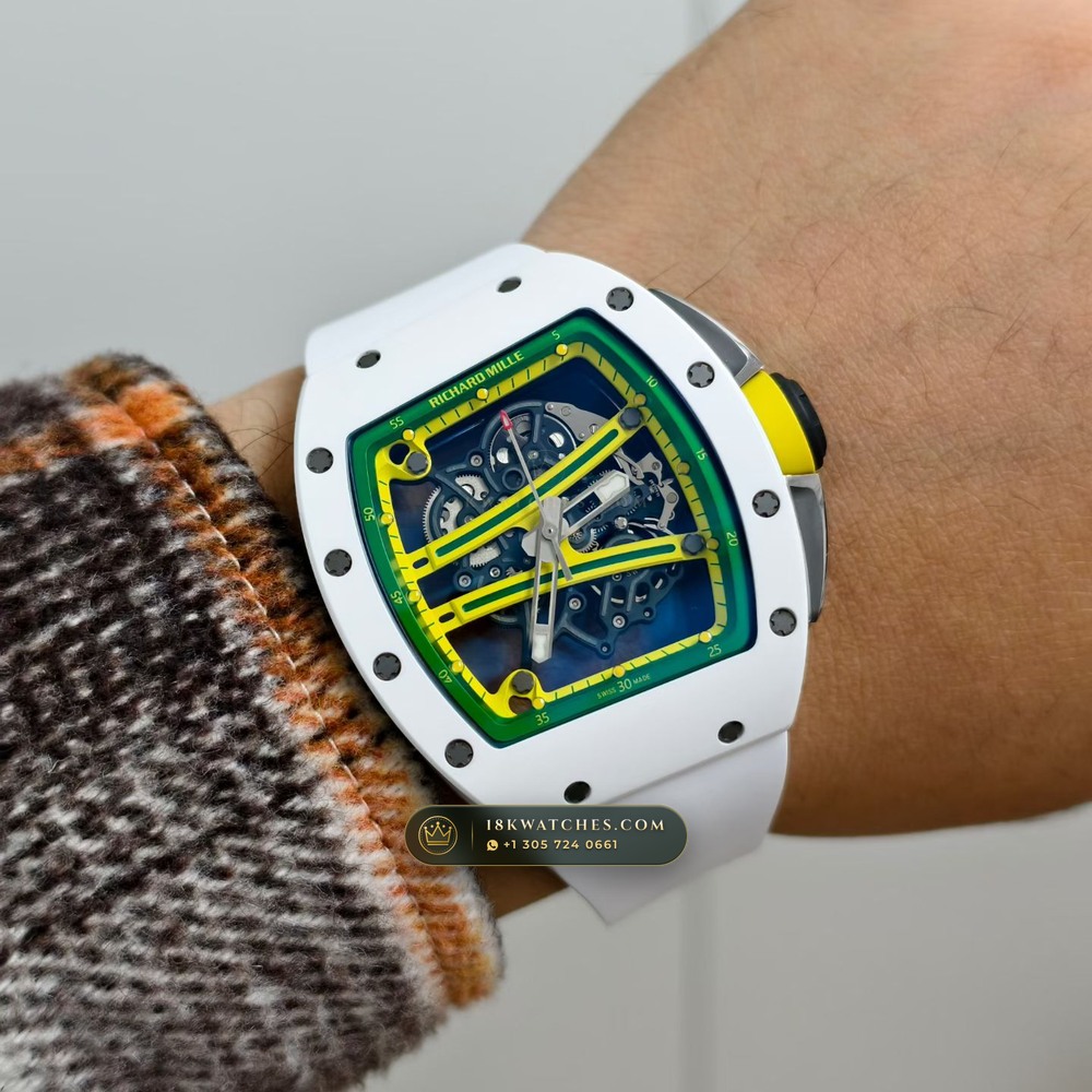 Richard Mille RM 61-01 Yohan Blake Asymmetric Hand-Chamfered Bevel Spec — Studio Gallery Plate IX in Carbon TPT & Grade 5 Titanium (55.4g Verified Mass, Richard Mille Cal. RMUL2 Free-Sprung Skeleton)