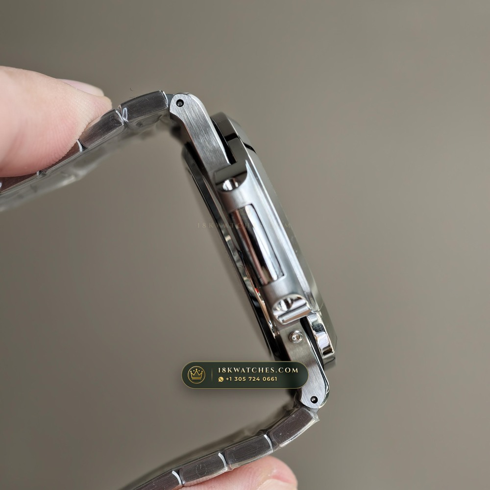 Patek Philippe Nautilus Moonphase & Power Reserve Ref. 5712/1A — Studio Gallery Plate III in 904L Stainless Steel Custom Architecture (116.1g Verified Mass, Patek Philippe Cal. 240 PS IRM C LU - 22K Gold Micro-Rotor)