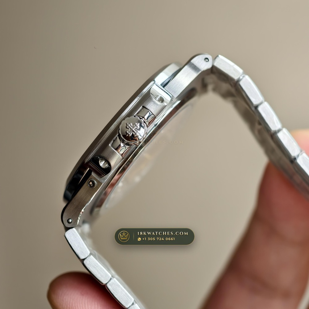 Patek Philippe Nautilus Moonphase & Power Reserve Ref. 5712/1A — Studio Gallery Plate IV in 904L Stainless Steel Custom Architecture (116.1g Verified Mass, Patek Philippe Cal. 240 PS IRM C LU - 22K Gold Micro-Rotor)