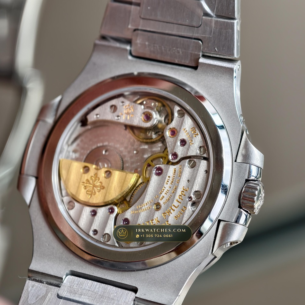 Patek Philippe Nautilus Moonphase & Power Reserve Ref. 5712/1A — Studio Gallery Plate V in 904L Stainless Steel Custom Architecture (116.1g Verified Mass, Patek Philippe Cal. 240 PS IRM C LU - 22K Gold Micro-Rotor)
