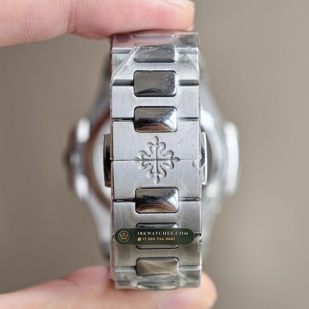Patek Philippe Nautilus Moonphase & Power Reserve Ref. 5712/1A — Studio Gallery Plate VIII in 904L Stainless Steel Custom Architecture (116.1g Verified Mass, Patek Philippe Cal. 240 PS IRM C LU - 22K Gold Micro-Rotor)
