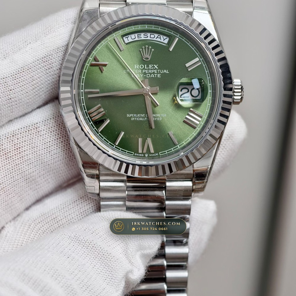 Rolex Day-Date 40 18K White Gold Geneva Atelier Spec Ref. 228239