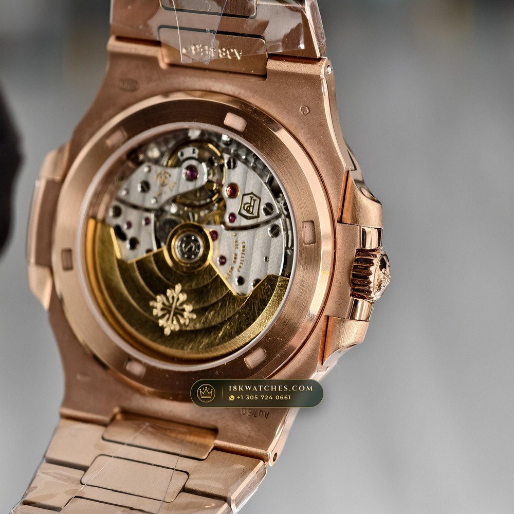 Patek Philippe Nautilus Self-Winding 18K Rose Gold Ref. 5711/1R — Studio Gallery Plate VII in 18K Rose Gold Au750 (186.7g Verified Mass, Patek Philippe Cal. 26-330 S C / Cal. 324 S C - 21K Gold Rotor)