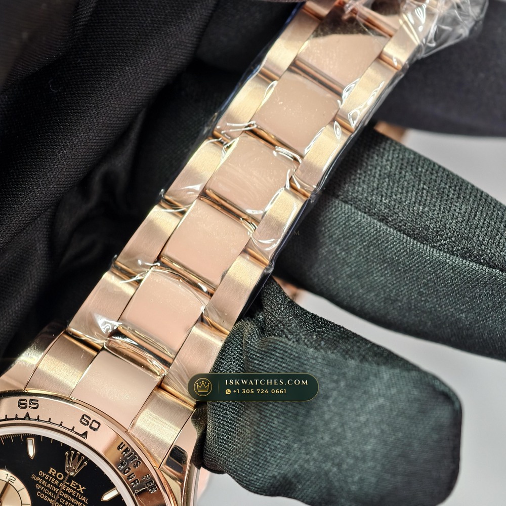 Rolex Cosmograph Daytona 18K Everose Gold Hand-Chamfered Bevel Spec Ref. 126505 — Studio Gallery Plate V in 18K Rose Gold Au750 (216.6g Verified Mass, Rolex Manufacture Cal. 4131 - 72h Power Reserve)