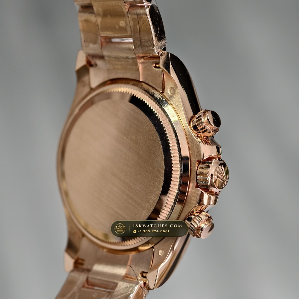 Rolex Cosmograph Daytona 18K Everose Gold Hand-Chamfered Bevel Spec Ref. 126505 — Studio Gallery Plate IX in 18K Rose Gold Au750 (216.6g Verified Mass, Rolex Manufacture Cal. 4131 - 72h Power Reserve)