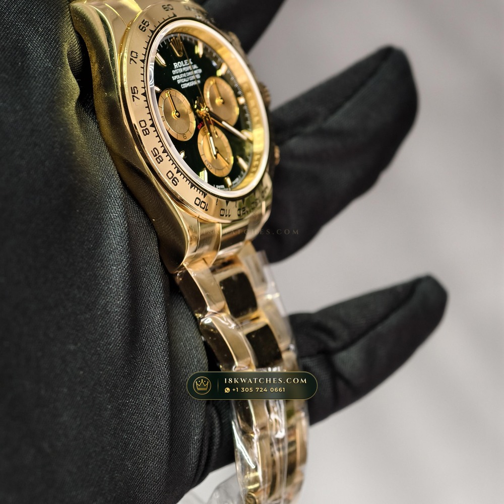 Rolex Cosmograph Daytona 18K Yellow Gold Custom SW Dial Deep Crystal Optics Ref. 126508 — Studio Gallery Plate X in 18K Yellow Gold Au750 (216.9g Verified Mass, Rolex Manufacture Cal. 4131 - 72h Power Reserve)