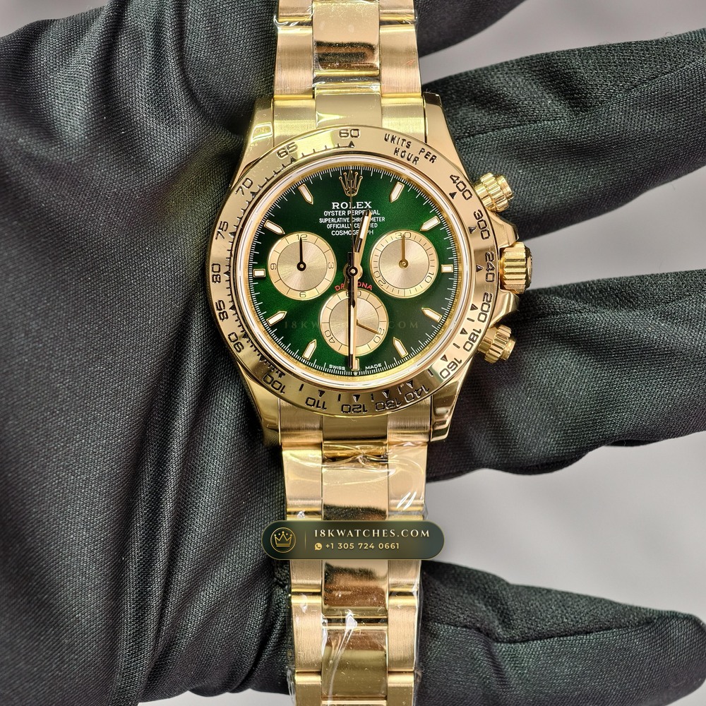 Rolex Cosmograph Daytona 18K Yellow Gold Custom SW Dial Deep Crystal Optics Ref. 126508