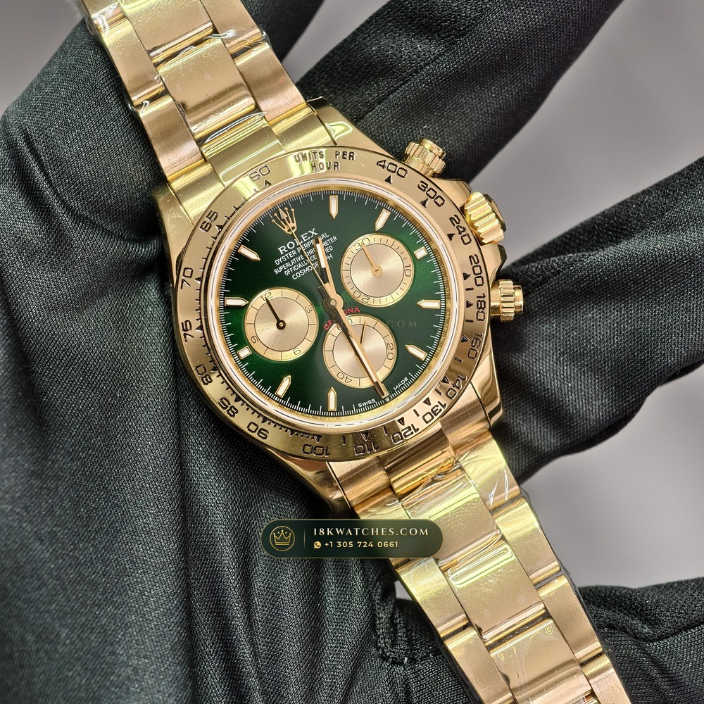 Rolex Cosmograph Daytona 18K Yellow Gold Custom SW Dial Deep Crystal Optics Ref. 126508 — Studio Gallery Plate II in 18K Yellow Gold Au750 (216.9g Verified Mass, Rolex Manufacture Cal. 4131 - 72h Power Reserve)
