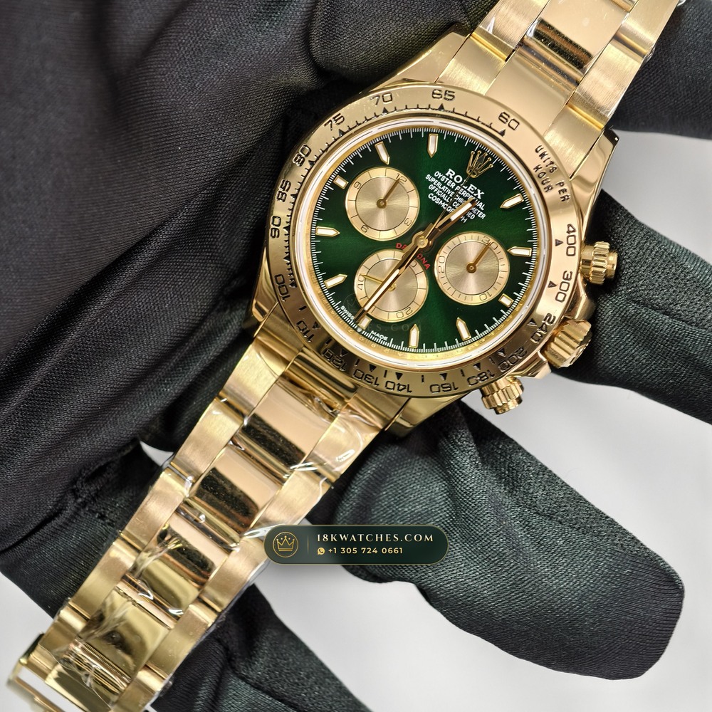 Rolex Cosmograph Daytona 18K Yellow Gold Custom SW Dial Deep Crystal Optics Ref. 126508 — Studio Gallery Plate III in 18K Yellow Gold Au750 (216.9g Verified Mass, Rolex Manufacture Cal. 4131 - 72h Power Reserve)