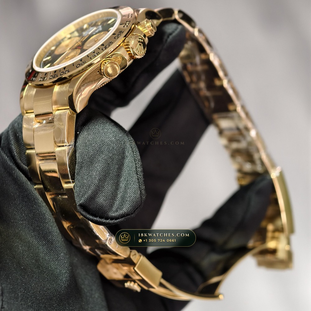 Rolex Cosmograph Daytona 18K Yellow Gold Custom SW Dial Deep Crystal Optics Ref. 126508 — Studio Gallery Plate VI in 18K Yellow Gold Au750 (216.9g Verified Mass, Rolex Manufacture Cal. 4131 - 72h Power Reserve)