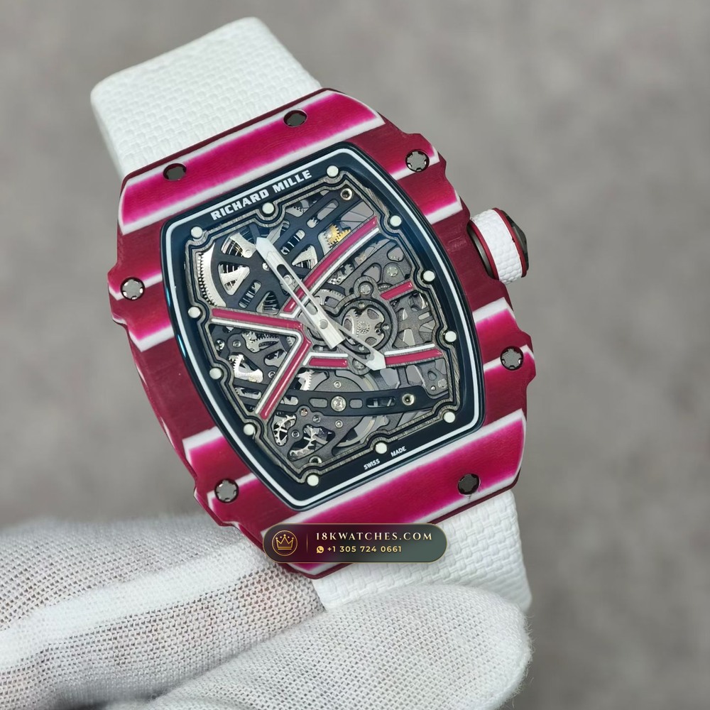 Richard Mille RM 67-02 Automatic Extra-Flat Mutaz Barshim Crimson Quartz TPT Geneva Atelier Spec — Studio Gallery Plate II in Carbon TPT & Grade 5 Titanium (33.2g Verified Mass, Richard Mille Cal. CRMA7 Skeletonized Titanium)