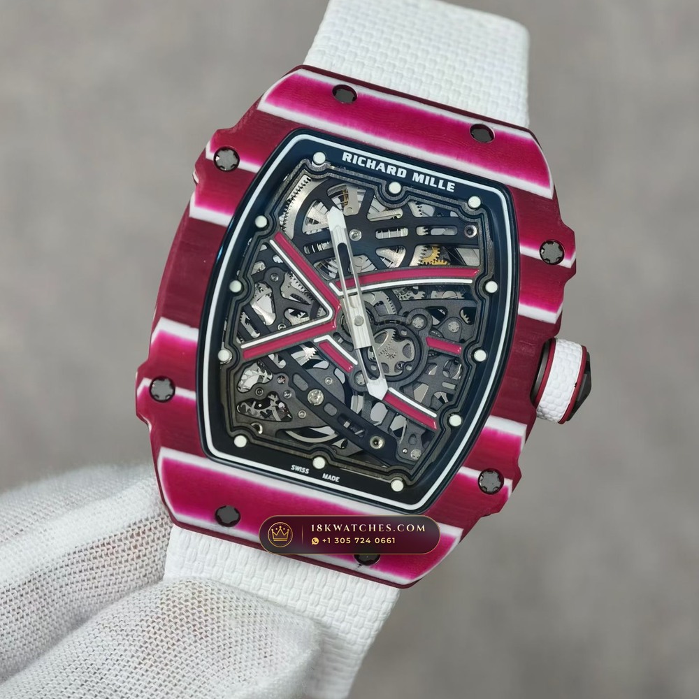 Richard Mille RM 67-02 Automatic Extra-Flat Mutaz Barshim Crimson Quartz TPT Geneva Atelier Spec — Studio Gallery Plate III in Carbon TPT & Grade 5 Titanium (33.2g Verified Mass, Richard Mille Cal. CRMA7 Skeletonized Titanium)