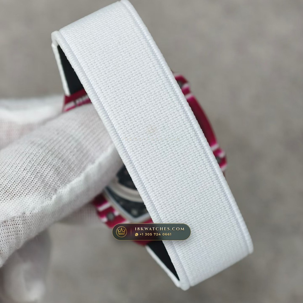 Richard Mille RM 67-02 Automatic Extra-Flat Mutaz Barshim Crimson Quartz TPT Geneva Atelier Spec — Studio Gallery Plate VII in Carbon TPT & Grade 5 Titanium (33.2g Verified Mass, Richard Mille Cal. CRMA7 Skeletonized Titanium)