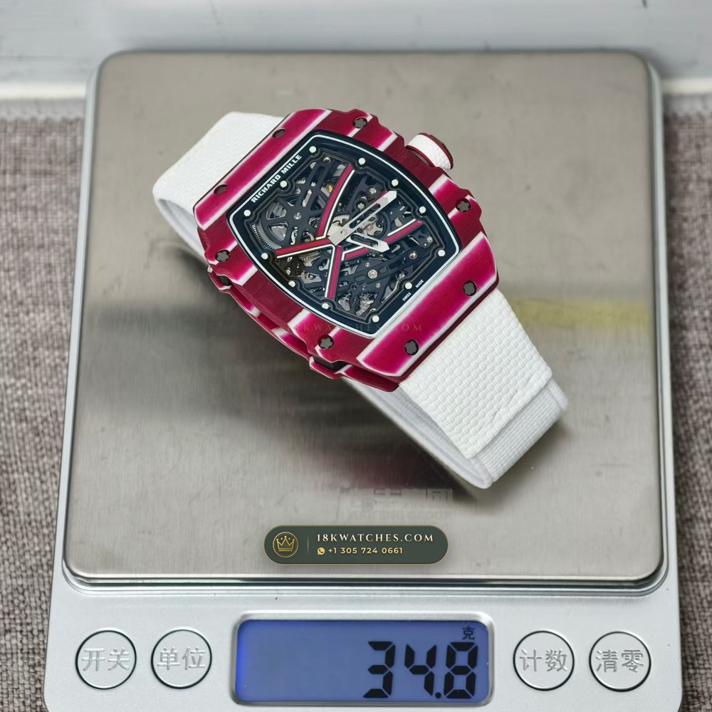 Richard Mille RM 67-02 Automatic Extra-Flat Mutaz Barshim Crimson Quartz TPT Geneva Atelier Spec — Studio Gallery Plate VIII in Carbon TPT & Grade 5 Titanium (33.2g Verified Mass, Richard Mille Cal. CRMA7 Skeletonized Titanium)