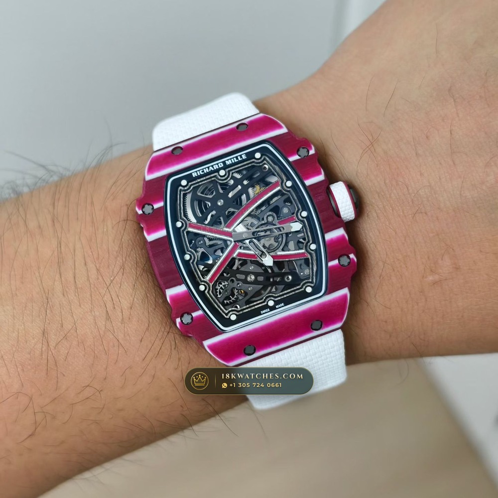 Richard Mille RM 67-02 Automatic Extra-Flat Mutaz Barshim Crimson Quartz TPT Geneva Atelier Spec — Studio Gallery Plate IX in Carbon TPT & Grade 5 Titanium (33.2g Verified Mass, Richard Mille Cal. CRMA7 Skeletonized Titanium)