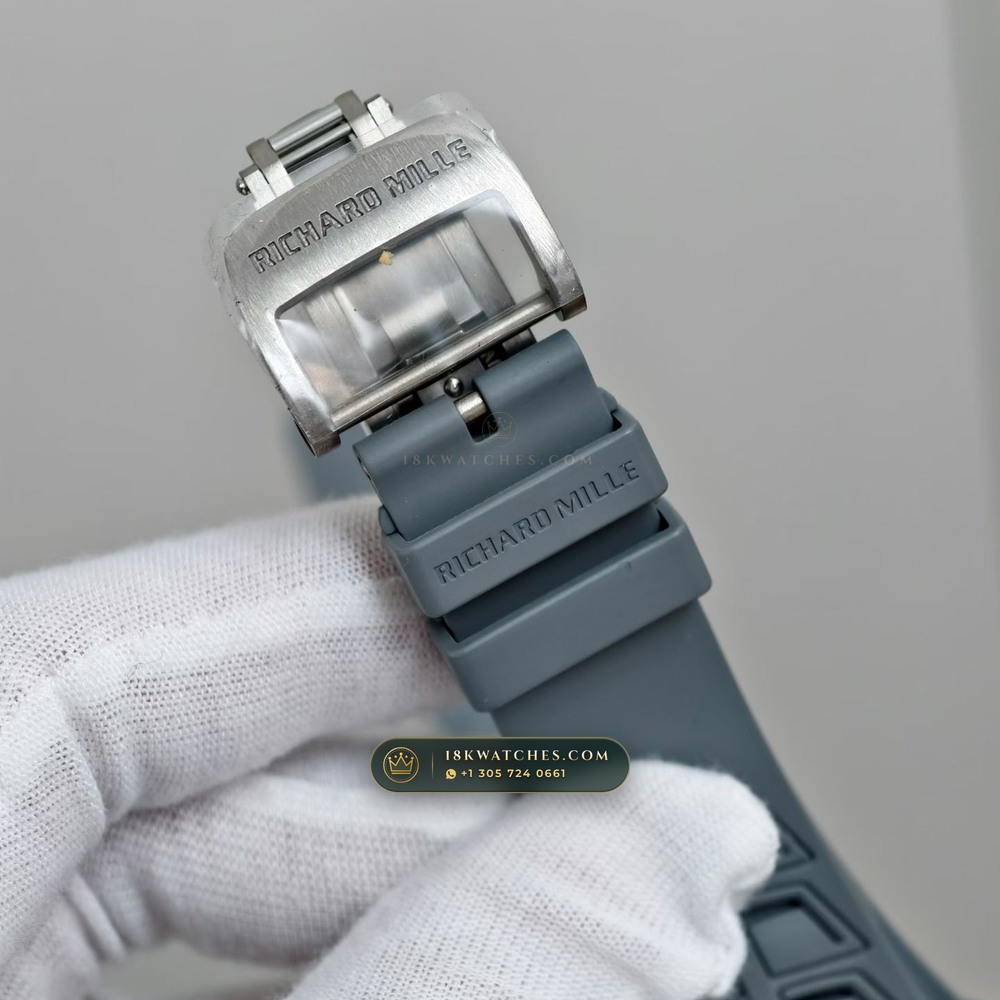 Richard Mille RM 055 Bubba Watson Manual Winding Geneva Atelier Spec — Studio Gallery Plate VIII in ATZ White Ceramic & Grade 5 Titanium (66.3g Verified Mass, Richard Mille Cal. RMUL2 Grade 5 Titanium Skeleton)
