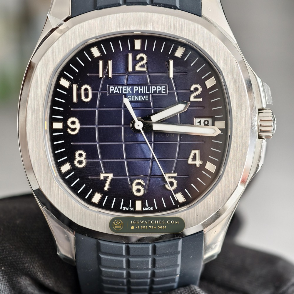 Patek Philippe Aquanaut Jumbo 42.2mm 18K White Gold Geneva Atelier Spec Ref. 5168G-001 — Studio Gallery Plate II in 18K White Gold Au750 (120.6g Verified Mass, Patek Philippe Cal. 324 S C - 21K Gold Rotor)