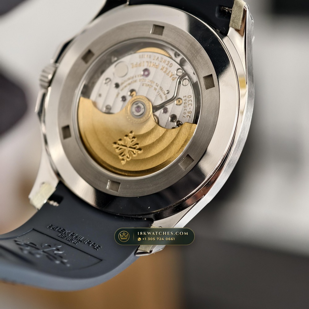Patek Philippe Aquanaut Jumbo 42.2mm 18K White Gold Geneva Atelier Spec Ref. 5168G-001 — Studio Gallery Plate V in 18K White Gold Au750 (120.6g Verified Mass, Patek Philippe Cal. 324 S C - 21K Gold Rotor)