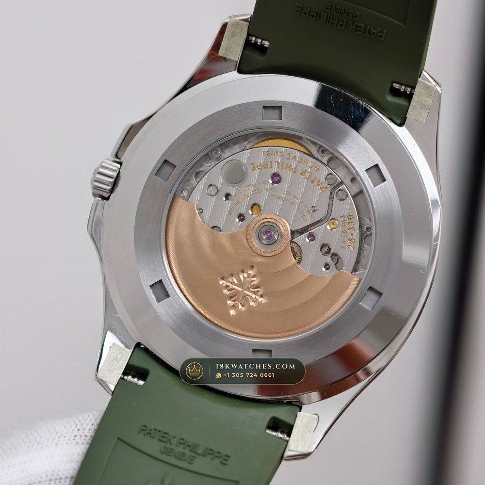 Patek Philippe Aquanaut Jumbo 42.2mm 18K White Gold Ref. 5168G-010 — Studio Gallery Plate VII in 18K White Gold Au750 (120.2g Verified Mass, Patek Philippe Cal. 324 S C - 21K Gold Rotor)